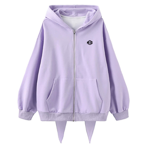 Sudadera con Capucha Oversize Blanca de Mujer a la Moda, Sudadera de Forro Polar Suave Personalizada con Cordón Largo, Sudadera con Logotipo Bordado Estilo Urbano, Proveedor de Sudaderas de Moda Urbana en EE. UU. - Product Image 4