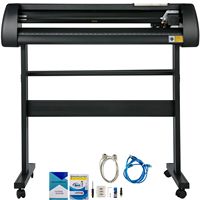 Traceur de découpe de vinyle 34 pouces à vitesse réglable avec écran LCD, alimentation papier Windows C et ensemble traceur graphique