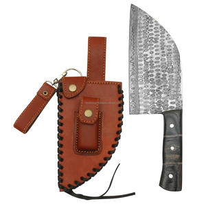 Nordic Forge Handmade Damascus Steel Cleaver Knife Pakka Wood Handle Full Tang Leather Sheath Customizable <b>Chopper</b> Knives - Product Image 5