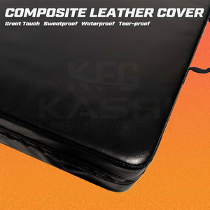 Multi Handle Leather Martial Arts Training Tool Kick Shield Designed for Dynamic Striking <b>Drills</b> Partner Work Group Sessions - Product Image 3