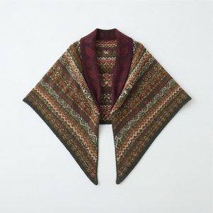 Châle d'hiver chaud et doux en acrylique tricoté, écharpe-couverture de luxe en cachemire pour femme, poncho à franges et pompons, vente directe d'usine - Product Image 4