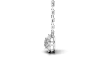 Pendentif Alessandra avec halo de diamants ovales de 0,650 carats cultivés en laboratoire, collier 16 pièces en or jaune, rose ou blanc 9K, 14K, 18K, cadeau de bijoux - Product Image 5
