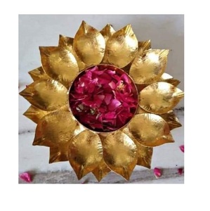 Handcrafted Brass Urli Centerpiece Bowl for <b>Floating</b> Flowers <b>Candles</b> Traditional Home Decor and Special Events - Product Image 4