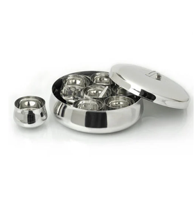 Steel Spice <b>Box</b> With Spoon Mirror Polished Lid Spice <b>Box</b> For Kitchen Organizer - Product Image 2