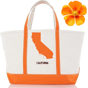 Bolsa de Mano Vizenta Clásica Naranja, 100% Lona de Algodón, con Cierre de Cremallera y Asa para el Hombro - Product Image 1
