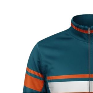 <b>Men</b> Teal Orange Hockey Sports <b>Jacket</b> Polyester Athletic Wear Team Training Uniform Outdoor Activity Performance Apparel - Product Image 3