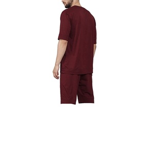 Custom Print Logo Autumn Men's Casual 2-Piece Summer Sets Short Sleeve Button T-Shirt and Varsity Shorts 100% Cotton <b>Track</b> <b>Suit</b> - Product Image 4