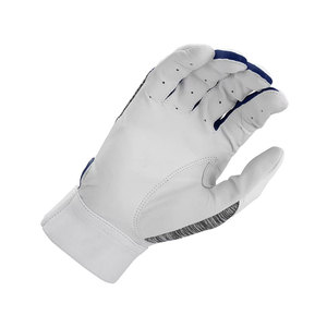 Full Finger Baseball Gloves White Gray <b>Blue</b> Leather Hook And Loop Closure Moisture Wicking All Seasons Adult Right Handed - Product Image 5