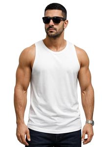 Camiseta sin Mangas de Algodón, Lisa, para la Playa, Uso Casual y Comodidad en Verano, Tela Cómoda - Product Image 2