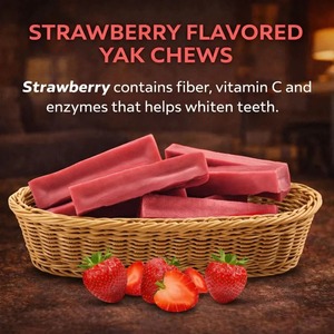 Friandise à mâcher OEM pour chiens et chats, riche en protéines, sans céréales, au lait de yak de l'Himalaya infusé à la fraise, complément de calcium longue durée pour la santé - Product Image 6