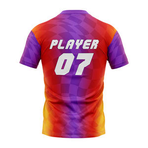 Camisetas de Fútbol Personalizadas para Hombre, Impresas a Medida, 100% Poliéster, Transpirables, Ligeras, Antibacterianas y de Secado Rápido - Product Image 3