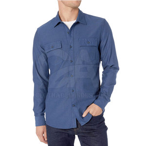 เสื้อเชิ้ตแขนยาวผู้ชายขายส่ง ปักโลโก้ได้ตามต้องการ เสื้อเชิ้ตลำลองและเป็นทางการ OEM เสื้อเชิ้ตแขนยาวผู้ชาย - Product Image 2