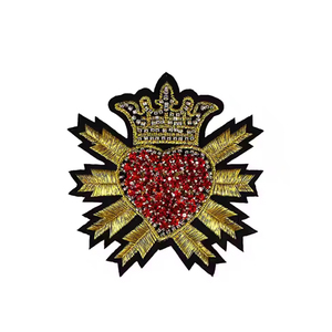 Patchs brodés personnalisés avec motifs floraux et cœurs, décorations en perles, 3D thermocollants pour sweats à capuche, streetwear, production en gros - Product Image 5