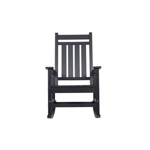 Sedia a dondolo oversize resistente alle intemperie con texture legno per adulti, ideale per portico, prato e giardino - Product Image 4