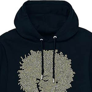 Sudadera con capucha de algodón 100% con cremallera, diseño a cuadros, pedrería y color personalizado, estilo casual de invierno, ecológica, nueva moda. - Product Image 5