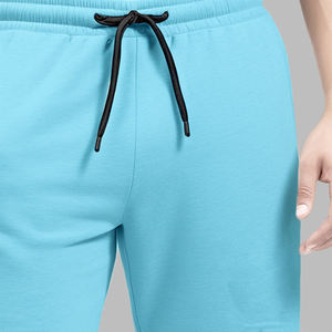 Ensemble deux pièces homme unisexe sur mesure en coton tissé épais 100 % coton, t-shirt et short amples à séchage rapide pour l'été - Product Image 3