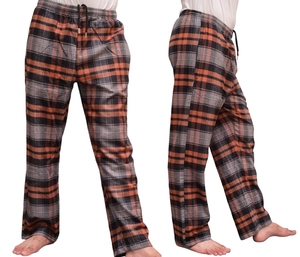 Pantalon de pyjama en flanelle à carreaux pour homme, taille élastique avec cordon de serrage, respirant, poids moyen, coupe décontractée, idéal pour l'automne - Product Image 5