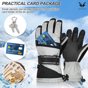 2026 Newest Fully Customized Made New Arrival Adult Ultra Warm Thermal Winter Wear Heated Waterproof Breathable <b>Ski</b> <b>Gloves</b> - Product Image 4
