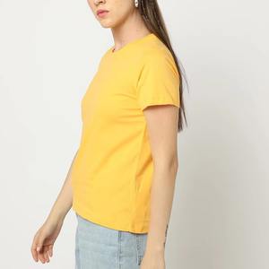 Camiseta de Mujer de Color Único, Personalizada, de Algodón y Poliéster, Manga Corta, Fabricante de Ropa Deportiva al por Mayor OEM, Superventas - Product Image 3