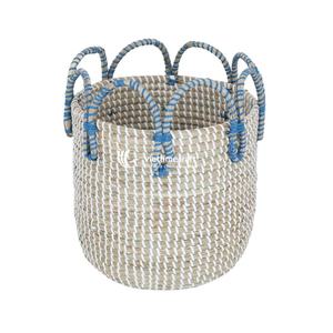 Sustainable Hand Woven Seagrass with <b>Plastic</b> String <b>Basket</b>, <b>Laundry</b> <b>Basket</b> For Dinnerware Vietnam Wholesale - Product Image 1