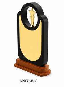 Customized Portable Wooden Trophy with Laser Engraved Logo for Company Branding and Events - Product Image 3