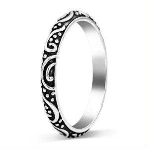 Superventas Plata de Ley 925 estilo bohemio banda antigua declaración anillo de plata moda 925 proveedor de joyería de plata de Ley - Product Image 1