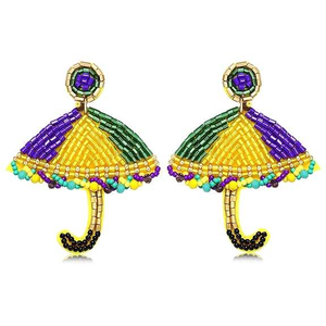 Fashion Jewelry Seed Bead Embroidered <b>Earrings</b> From India <b>Handmade</b> <b>Earrings</b> for Women and Girls Multi Color Seed Bead <b>Earring</b> - Product Image 6