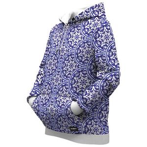 Sudadera con Capucha para Hombre, Color Morado, con Estampado Geométrico, Cierre de Cremallera, Manga Larga, Tejido de Punto, para Otoño, Deportiva - Product Image 5