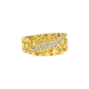 Anillo de Plata de Ley 925 para Él, Anillo de Compromiso con Diamante Moissanita de Corte Brillante Redondo, Estilo Hip Hop, Joyería Brillante - Product Image 1