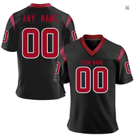 Maillot de football américain rouge personnalisé, nom et numéro de l'équipe, pour hommes, femmes, jeunes, enfants, sans manches, 100% coton, Streetwear
