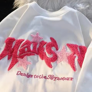 Camisetas Vintage de Alta Calidad, Ecológicas, de Corte Holgado, Estilo Urbano, Personalizadas con Estampado 3D, de Secado Rápido, Bordado Chenille, 100% Algodón - Product Image 1