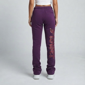 Pantalon de jogging en molleton empilé pour femme, pantalon de survêtement en polaire pour femme, pantalon de jogging d'hiver, streetwear pour femme - Product Image 2