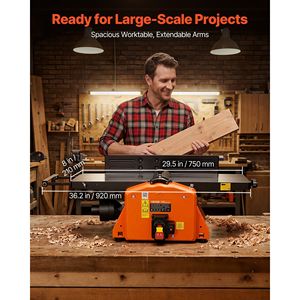 Fresatrice per legno da banco a spirale da 8 pollici, 2 HP, 8500 RPM, con testa di taglio a 18 lame, estensibile in alluminio pressofuso per giuntatrici a dita per la lavorazione del legno - Product Image 4