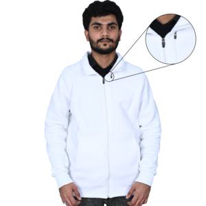 Zip Collar Hoodie Crew Neck Stand Neckline Heavyweight Zip up Hoodie Sweatshirts Jacket Sweater Zip Jumpers for Men - Product Image 1