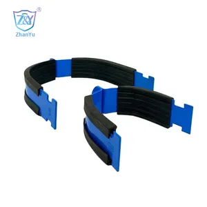 Rubber Pipe Clamp Black Stainless Steel 304 Standard Pvc Plastic Pipe Clamps for Machine Short Manual Plastic Clamps Metric