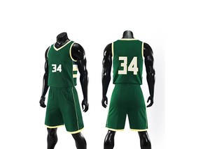 Maillot de basket-ball personnalisé par sublimation, uniforme pour hommes, vert, blanc, noir, taille adulte, 34, polyester respirant, service OEM - Product Image 5
