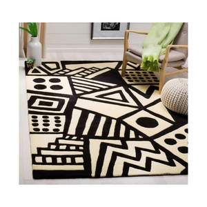 Alfombra de oración de lana de algodón marroquí de lujo moderno Alfombra cuadrada bordada suave y sedosa antideslizante a precio barato - Product Image 4