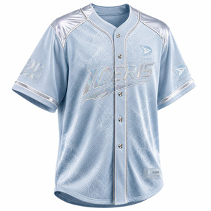 Maillot de baseball en maille polyester premium, uni, pour softball, vente en gros, faible MOQ, marque privée, entièrement boutonné - Product Image 3