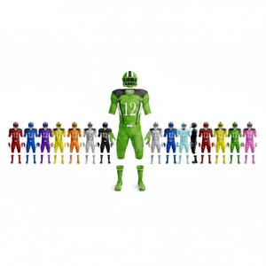 Sportswear Polyester Mesh Comfortable Solid Plain Color <b>Padded</b> Protective American Football Uniforms New Design Football Kits - Product Image 1