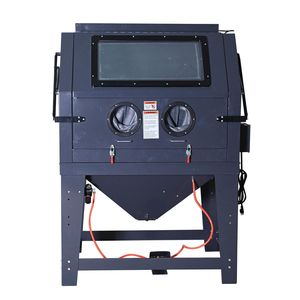 Commercial 265 Gallon/990L <b>Sandblaster</b> Cabinet Oversized View Window 125 PSI 24 CFM Vacuum Filtration System TMG Spray Booths - Product Image 2