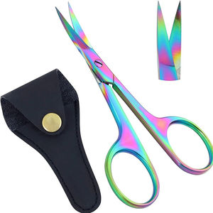 Multi Purpose Small Size Stainless Steel Straight Scissors Manicure Scissors for <b>Beards</b> Cuticle Trimming Sharp Beauty Scissors - Product Image 1