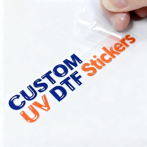 Pegatinas de Transferencia UV de Vinilo Transparente con Logotipo Personalizado, Impermeables y con Impresión de Marca para Empaquetado - Product Image 1