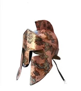 Casque corinthien en acier fait main, thème Spartan, forme irrégulière, moulage artistique, objet de collection, décoration, cadeau - Product Image 3