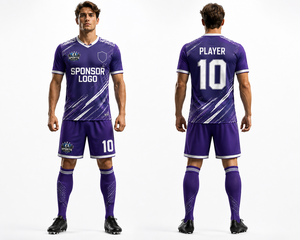 เสื้อฟุตบอลพิมพ์ซับลิเมชันชุดฟุตบอลเสื้อ100% ใส่ฝึกซ้อมเสื้อฟุตบอลแขนสั้นทำจากโพลีเอสเตอร์ออกแบบได้ตามต้องการ - Product Image 1