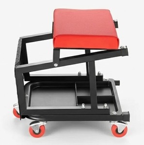 Garage Rolling <b>Chair</b> With <b>Padded</b> Seat, Tool Storage & Swivel Casters Rolling Mechanic Stool Portable Easily Assembly GAPGAR031 - Product Image 1
