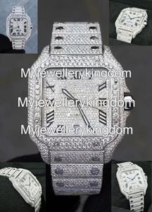 Reloj de Hombre con Moissanita VVS Helada y Esfera con Números Romanos, Pasa Prueba de Diamantes, Joyería de Lujo Estilo Hip-Hop - Product Image 4