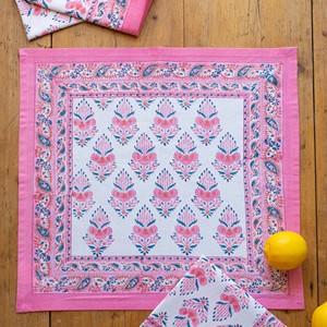 Printed <b>Square</b> <b>Tablecloth</b> Floral Pattern Cotton Linen Washable Traditional Chinese Style Home Decor - Product Image 6