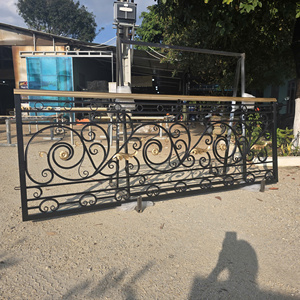 Rampe de balcon réglable en fer forgé et acier inoxydable, résistante à la rouille, avec motifs décoratifs pour villas modernes - Product Image 6
