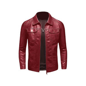 Customized Men's Leather Jacket High Quality Low MOQ Plus-Size Winter Heated Leather Jackets - Product Image 1