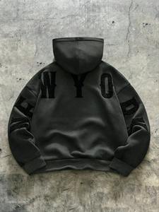 Sweat-shirt oversize homme, style urbain, décontracté, pour la gym, en tissu épais, essentiel pour l'hiver - Product Image 6